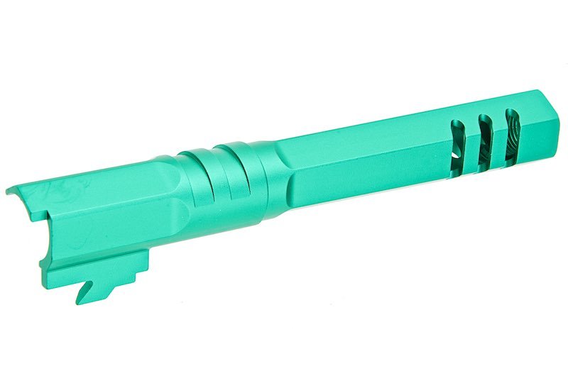 5KU Tokyo Marui Hi Capa 5.1 GBB Outer Barrel (Type 2, M11CW, Aluminum, Green) - Bang Bang Airsoft