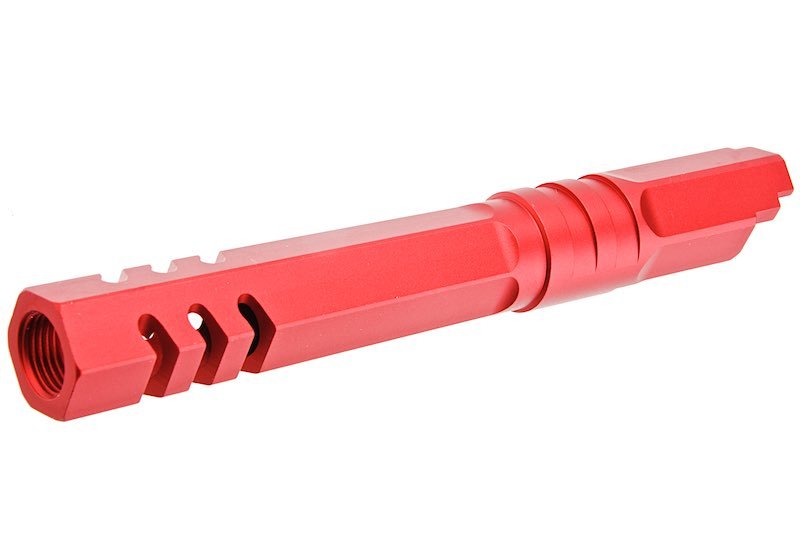5KU Tokyo Marui Hi Capa 5.1 GBB Outer Barrel (Type 2, M11CW, Aluminum, Red) - Bang Bang Airsoft