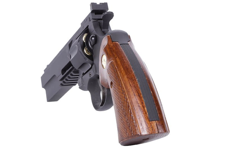 King Arms Python 357 / Evil Series Real Wood Grip Panel w/ Golden Plate
