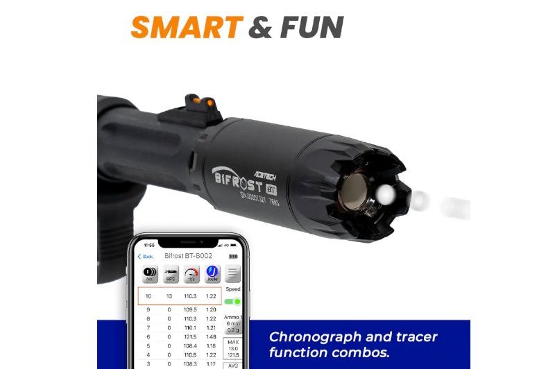 ACETECH Bifrost BT Tracer Unit - Black (M14CCW) (Compatible with Green & Red bbs, Bluetooth Function) - Bang Bang Airsoft