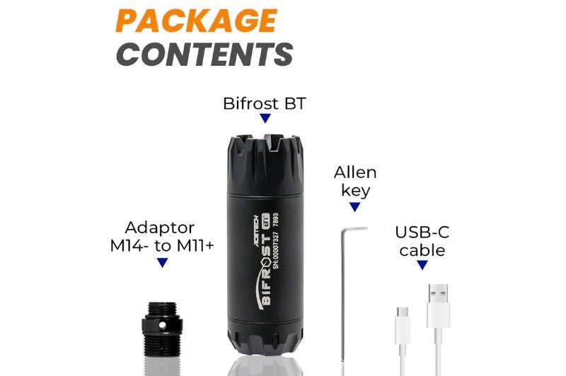 ACETECH Bifrost BT Tracer Unit - Black (M14CCW) (Compatible with Green & Red bbs, Bluetooth Function) - Bang Bang Airsoft