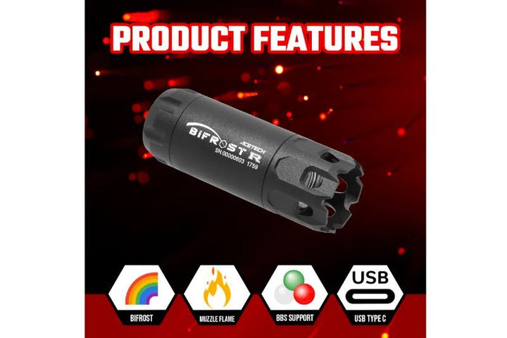 ACETECH Bifrost R Tracer Unit - Black (M14CCW) (Compatible with Green & Red bbs) - Bang Bang Airsoft