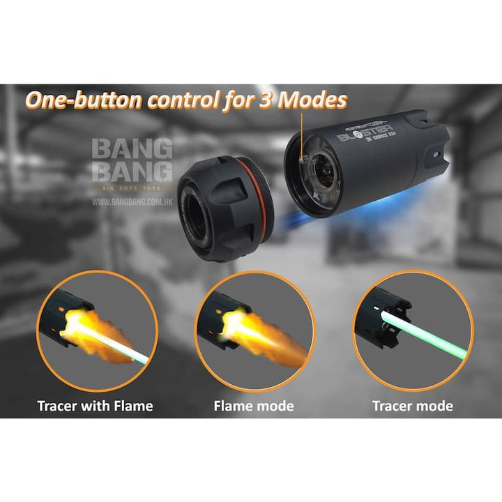 ACETECH Blaster Tracer Unit - Black (M14CCW) with M11CW Adaptor (Flame Effect) - DE - Bang Bang Airsoft