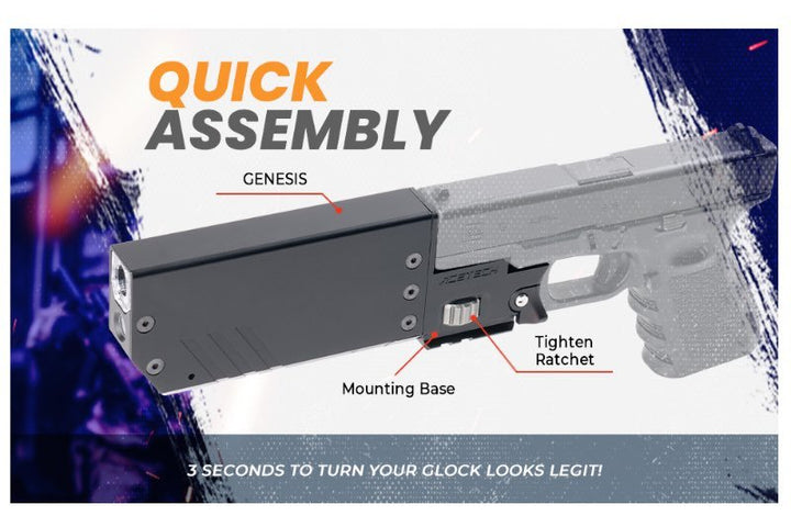 ACETECH Genesis Bifrost Tracer Unit (Compact) for G19 - Black - Bang Bang Airsoft