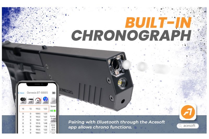 ACETECH Genesis Bifrost Tracer Unit (Compact) for G19 - Black - Bang Bang Airsoft