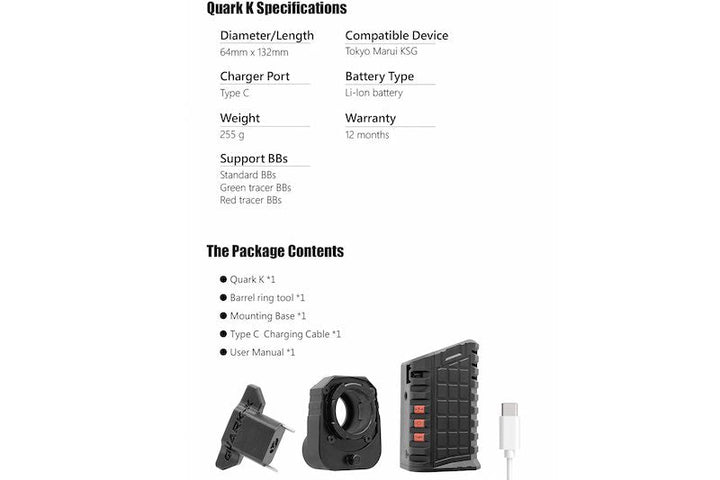ACETECH KSG Shotgun Quark K Tracer Unit - Bang Bang Airsoft