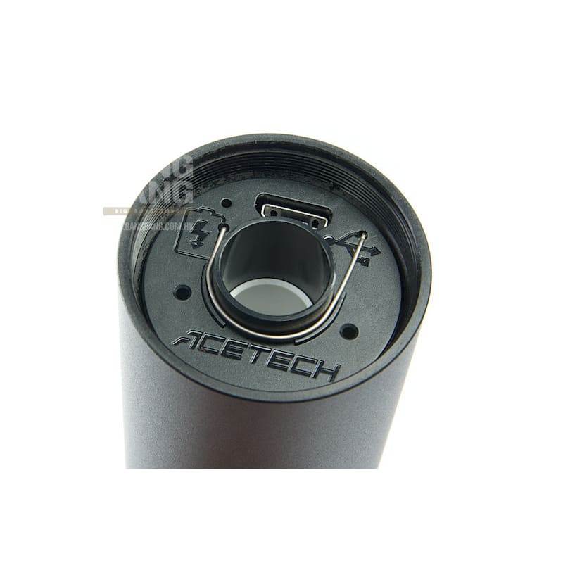 ACETECH Lighter BT Tracer Unit (Flat) - Black (M14CCW) with M11 CW Adaptor w/ Micro USB charging cable - Bang Bang Airsoft