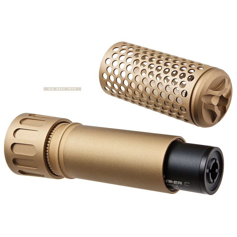 ACETECH Predator MKII Tracer Suppressor Unit (M14CCW) w/ Brighter C inside - Tan - Bang Bang Airsoft