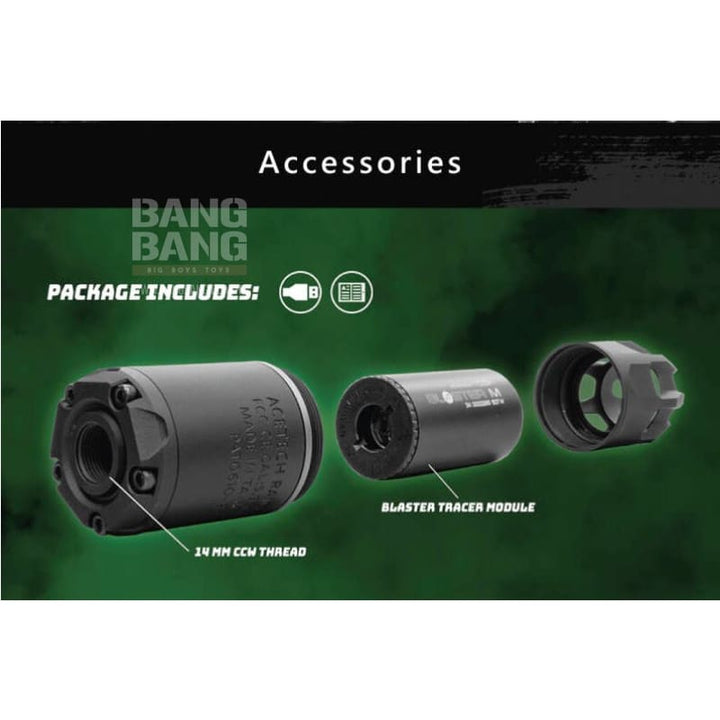 ACETECH Raider Tracer Unit (M14CCW) w/ Blaster M inside (Flame Effect) - BK - Bang Bang Airsoft