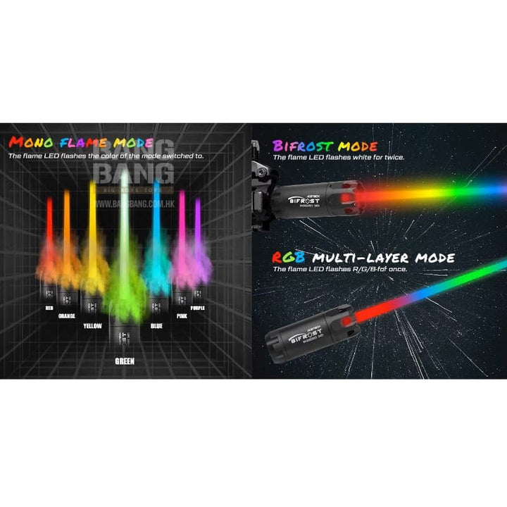 ACETECH THOR Tracer Unit w/ Bifrost M inside Multi Color Flame (Rainbow) Effect for Krytac Kriss Vector - Bang Bang Airsoft