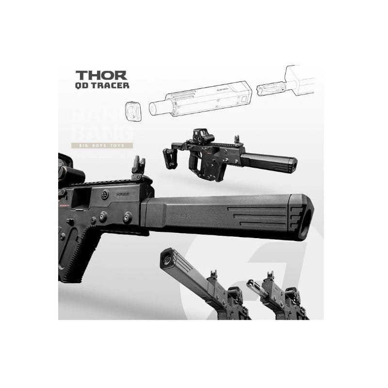 ACETECH THOR Tracer Unit w/ Bifrost M inside Multi Color Flame (Rainbow) Effect for Krytac Kriss Vector - Bang Bang Airsoft