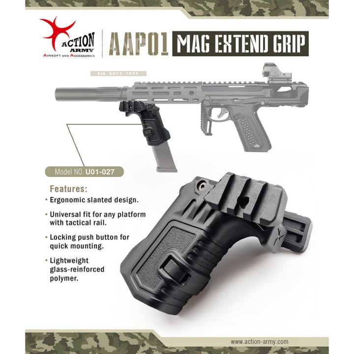 ACTION ARMY AAP - 01 Mag Extend Grip - Bang Bang Airsoft