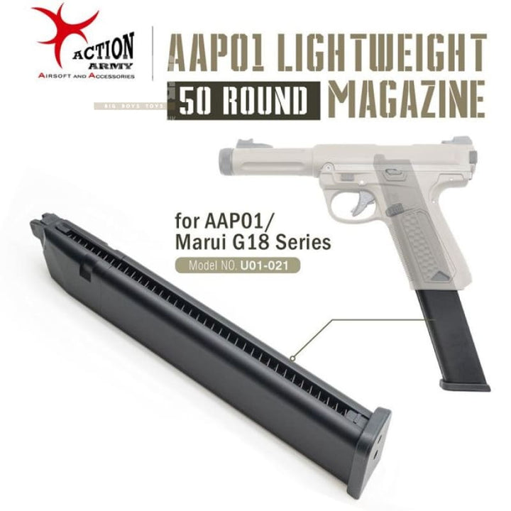Action Army Lightweight 50 rds Gas Magazine for AAP - 01 / Marui G18C - Bang Bang Airsoft