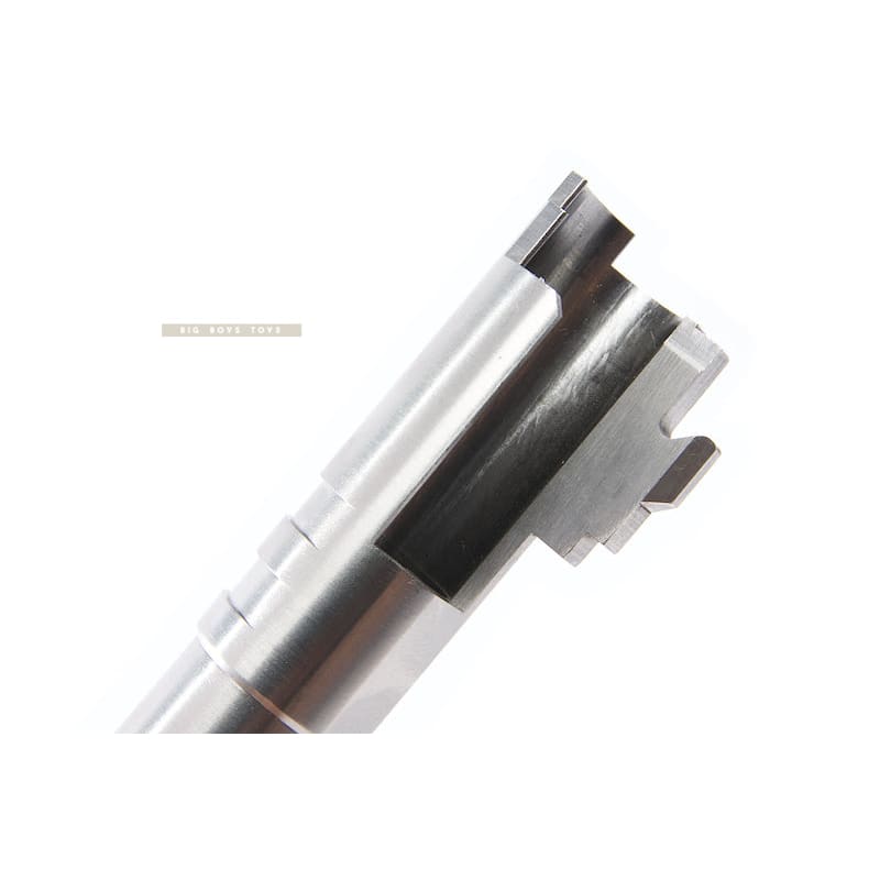 Airsoft Masterpiece .40 S&W Steel Threaded Fix Outer Barrel for Tokyo Marui Hi - Capa 5.1 GBB Pistol - Silver - Bang Bang Airsoft