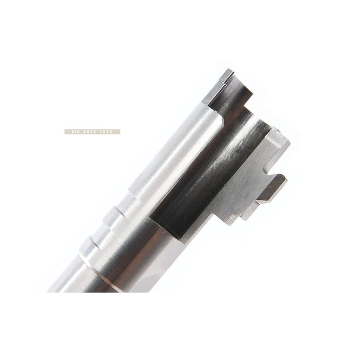 Airsoft Masterpiece .40 S&W Steel Threaded Fix Outer Barrel for Tokyo Marui Hi - Capa 5.1 GBB Pistol - Silver - Bang Bang Airsoft