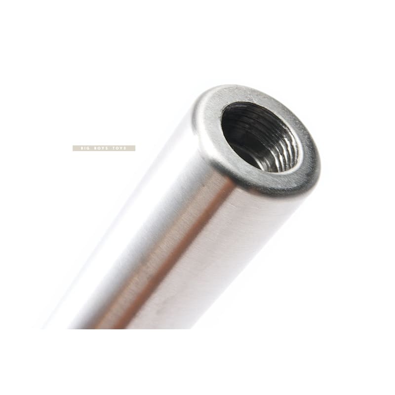 Airsoft Masterpiece .40 S&W Steel Threaded Fix Outer Barrel for Tokyo Marui Hi - Capa 5.1 GBB Pistol - Silver - Bang Bang Airsoft