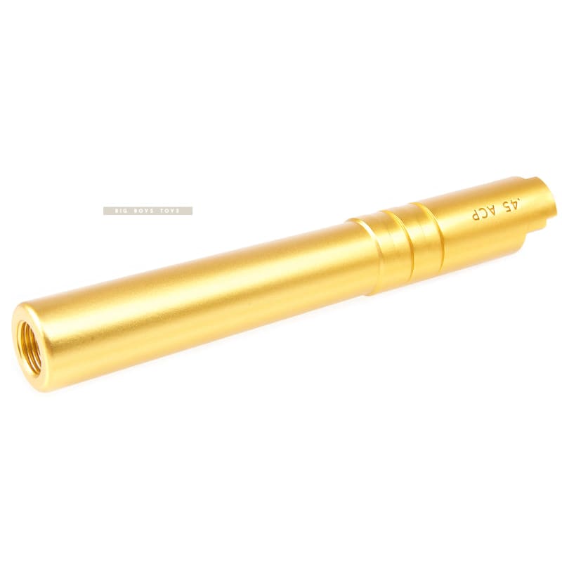 Airsoft Masterpiece .45 Threaded Aluminum Outer Barrel for Tokyo Marui Hi - Capa 5.1 GBB Pistol - Gold - Bang Bang Airsoft