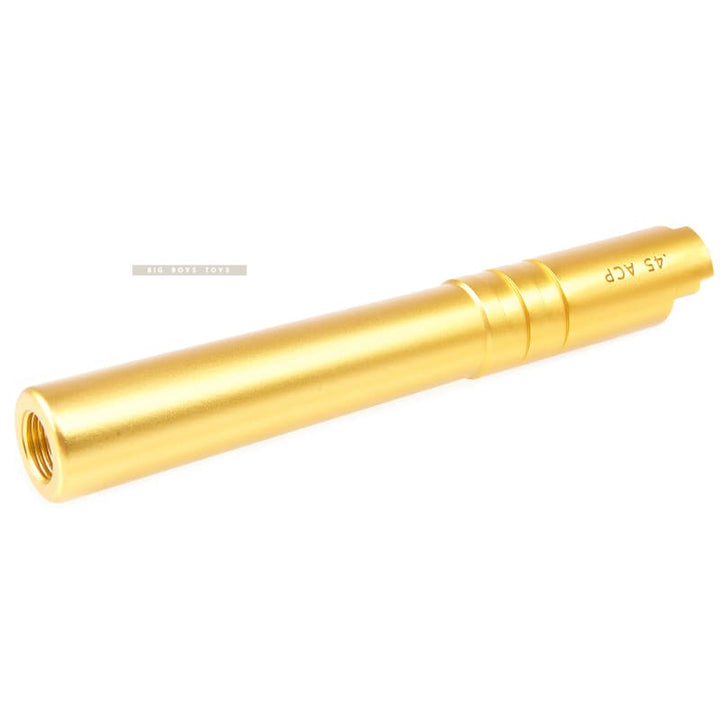 Airsoft Masterpiece .45 Threaded Aluminum Outer Barrel for Tokyo Marui Hi - Capa 5.1 GBB Pistol - Gold - Bang Bang Airsoft