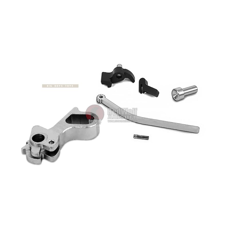 Airsoft Masterpiece CNC Steel Hammer & Sear Set for Tokyo Marui Hi - Capa GBB (STI DVC) - Silver - Bang Bang Airsoft