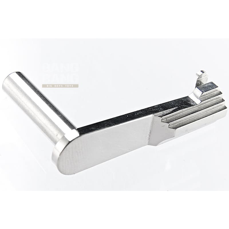 Airsoft Masterpiece CNC Steel Slide Stop (Type 2) for Tokyo Marui Hi - Capa GBB - Silver - Bang Bang Airsoft