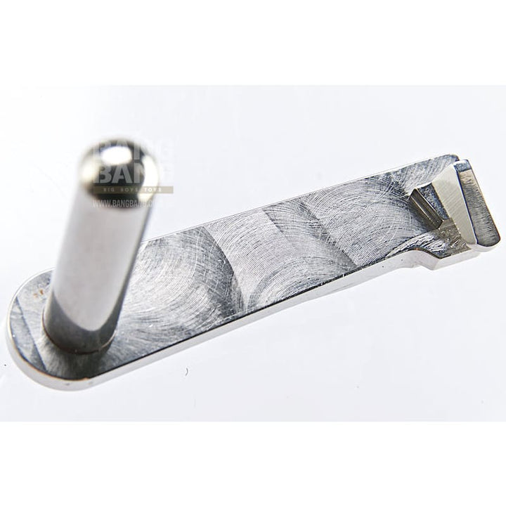 Airsoft Masterpiece CNC Steel Slide Stop (Type 2) for Tokyo Marui Hi - Capa GBB - Silver - Bang Bang Airsoft