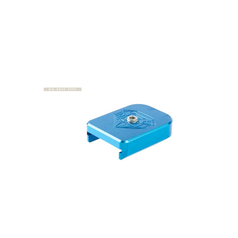 Airsoft Masterpiece Hi Capa Magazine Base (Aluminum, SV Infinity Diamond) - Blue - Bang Bang Airsoft