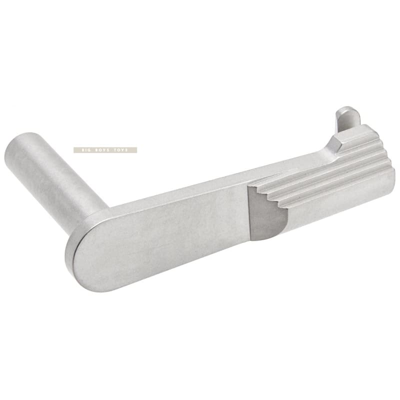 Airsoft Masterpiece Hi Capa Slide Stop (Type 1, Steel) - Matt Silver - Bang Bang Airsoft