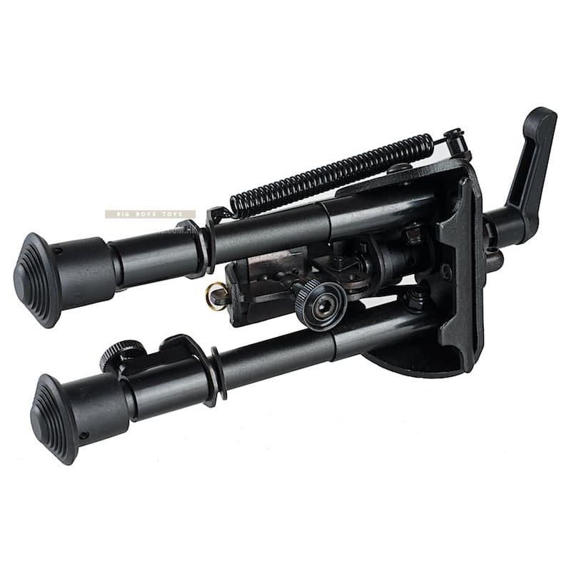 Alpha Parts 6 - 9 inch Adjustable Spring Return Bipod with Fas - Bang Bang Airsoft
