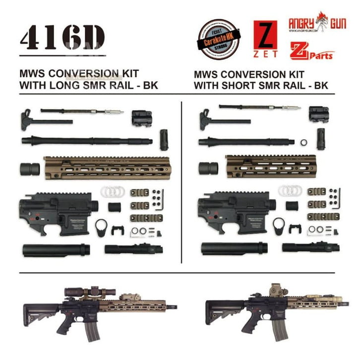 Angry gun 416d mws conversion kit with 10.5’’ smr rail -