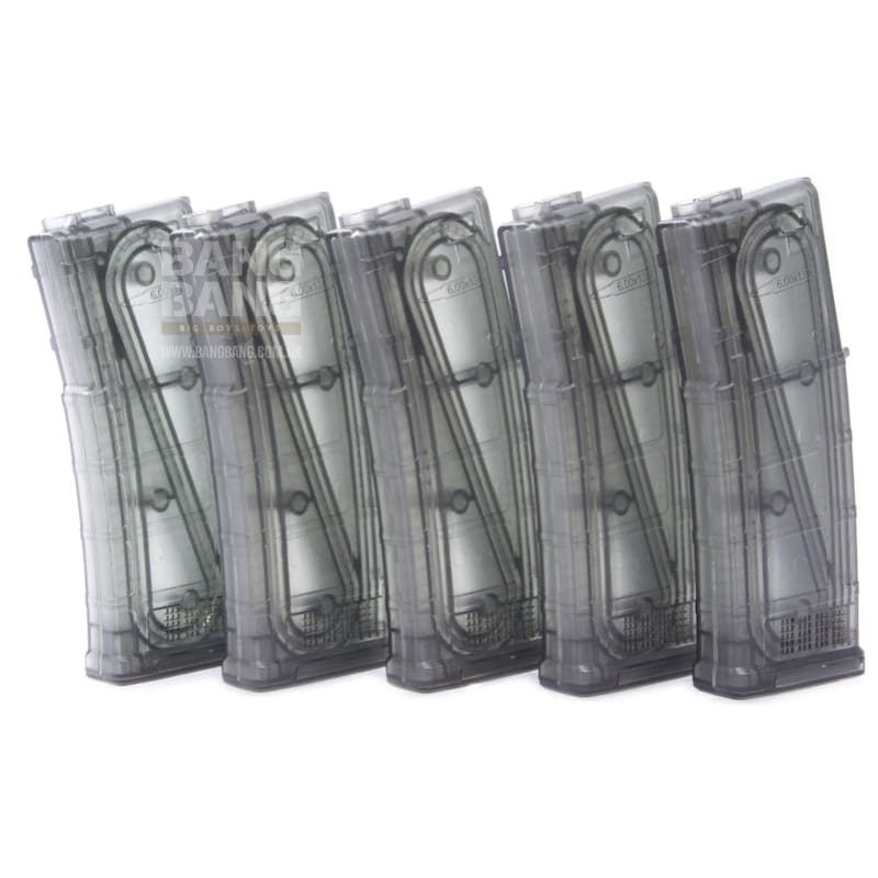 ARES 130rds M4 AMAG Magazine for M4/ M16 AEG (5PCS / BOX) - Transparent - Bang Bang Airsoft