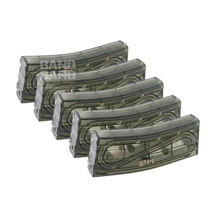 ARES 140 rds M16 Mid Cap Magazine for M4 / M16 AEG (5PCS / BOX) - Transparent - Bang Bang Airsoft