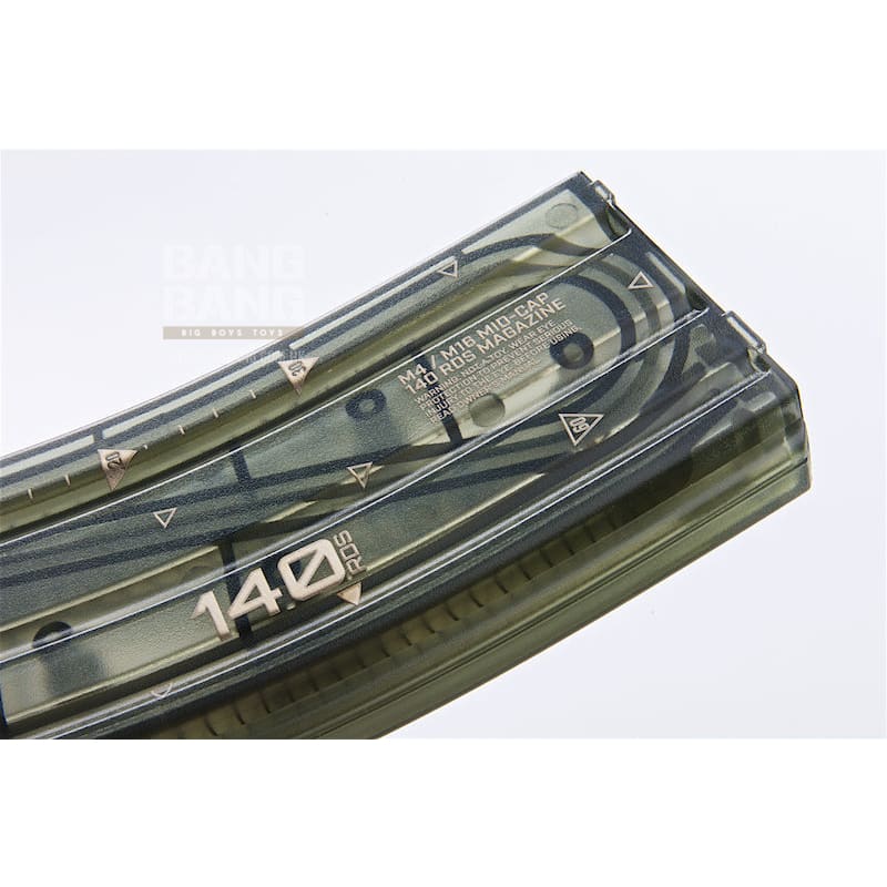 ARES 140 rds M16 Mid Cap Magazine for M4 / M16 AEG (5PCS / BOX) - Transparent - Bang Bang Airsoft