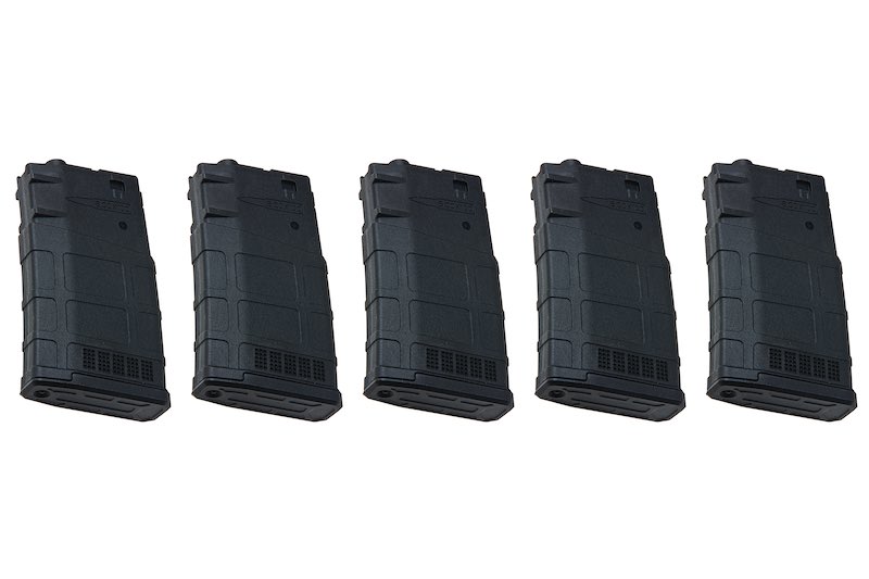 ARES AR308 Magazine (130 rounds AEG Magazine) Compatible with SR25 - M110 Series - Black (5pcs / Box Set) - Bang Bang Airsoft