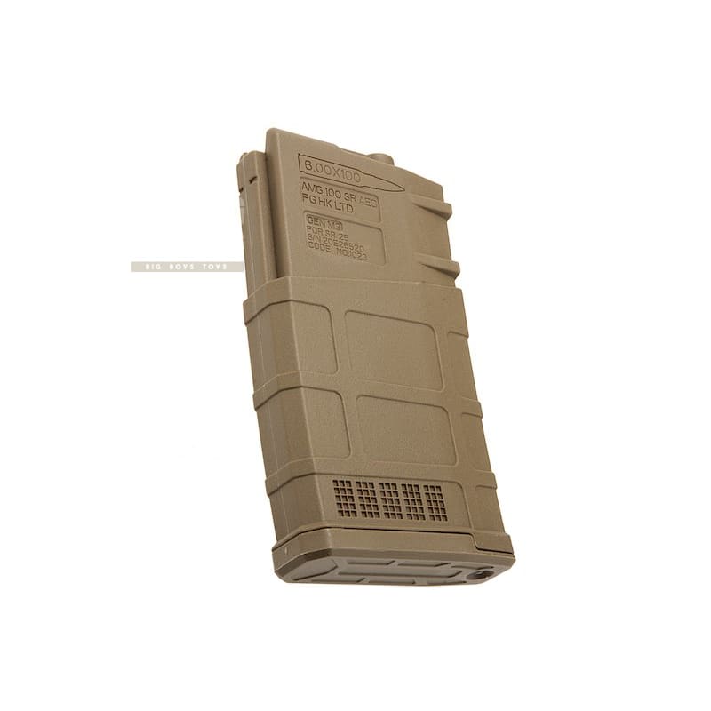 ARES AR308 Magazine (130 rounds AEG Magazine) Compatible with SR25 - M110 Series - Dark Earth - Bang Bang Airsoft