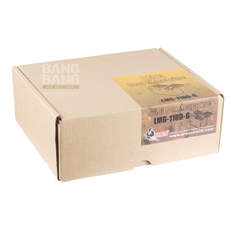 ARES LMG Box 1100rd Magazine - Green - Bang Bang Airsoft