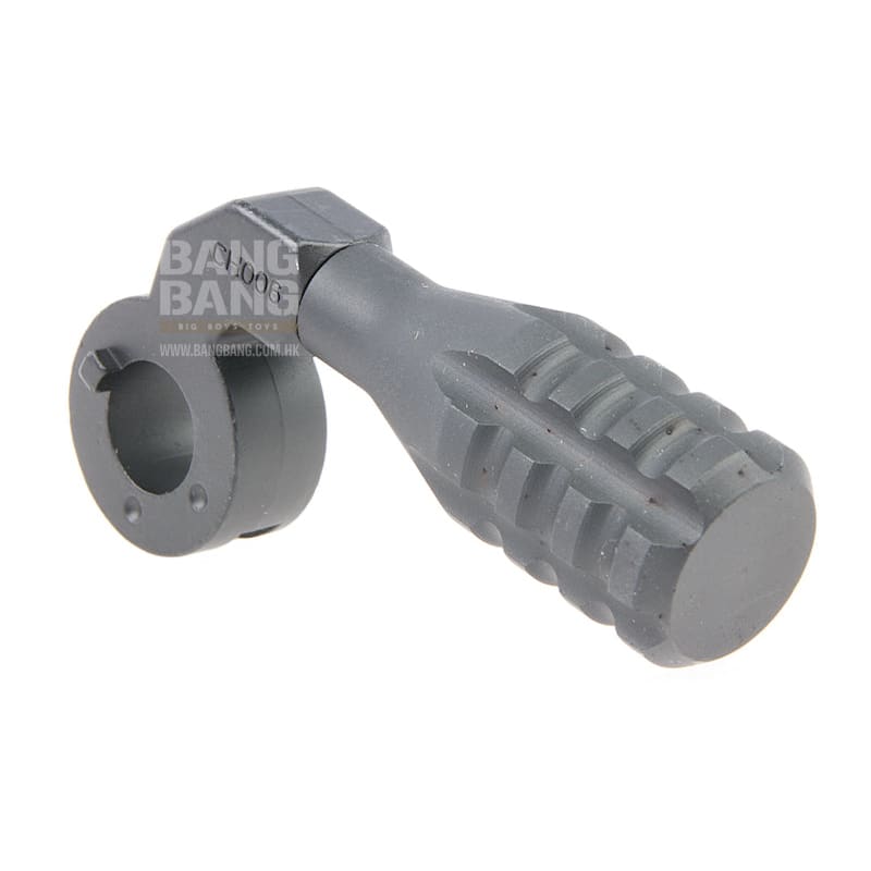 ARES Low - Profile Zinc Alloy CNC Cocking Handle Type C for Amoeba 'Striker' AST - 01 Sniper Rifle - Matt Gray - Bang Bang Airsoft