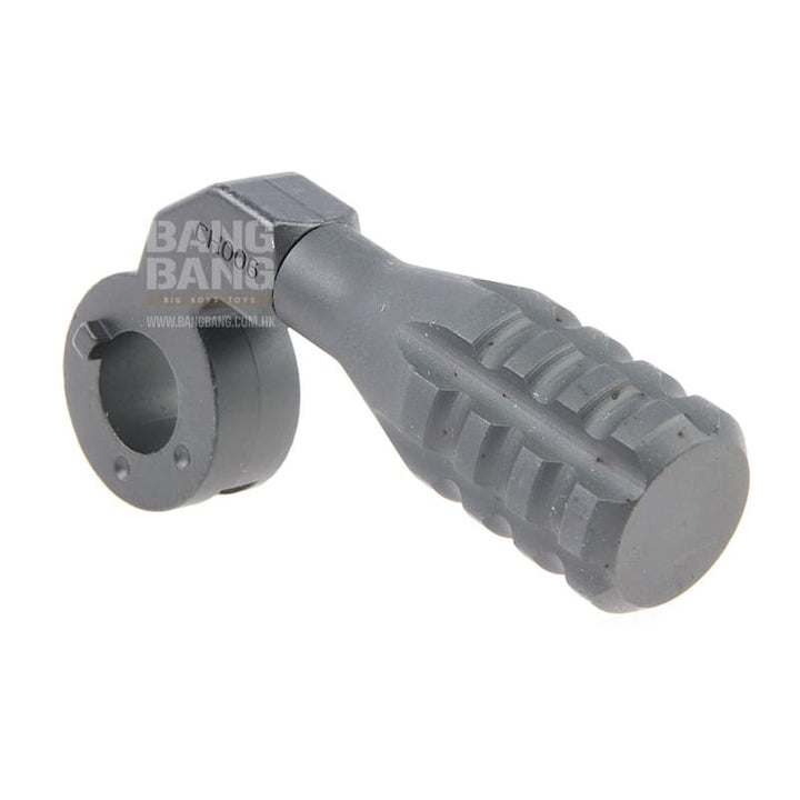 ARES Low - Profile Zinc Alloy CNC Cocking Handle Type C for Amoeba 'Striker' AST - 01 Sniper Rifle - Matt Gray - Bang Bang Airsoft