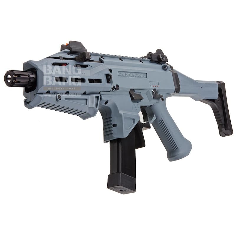 Asg cz scorpion evo 3 atek aeg - battleship grey smg free