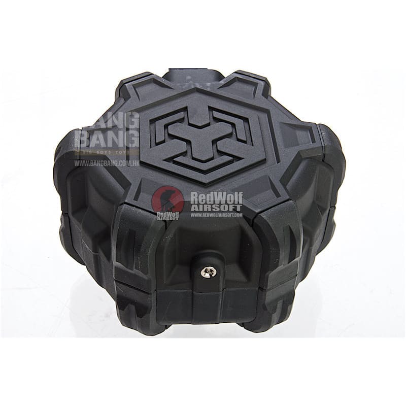 AW Custom 350rds Drum Magazine for AW/ WE/ Tokyo Marui G Model GBB Series - Black - Bang Bang Airsoft