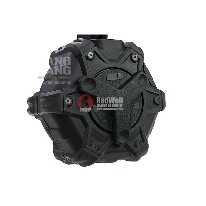 AW Custom 350rds Drum Magazine for AW/ WE/ Tokyo Marui G Model GBB Series - Black - Bang Bang Airsoft