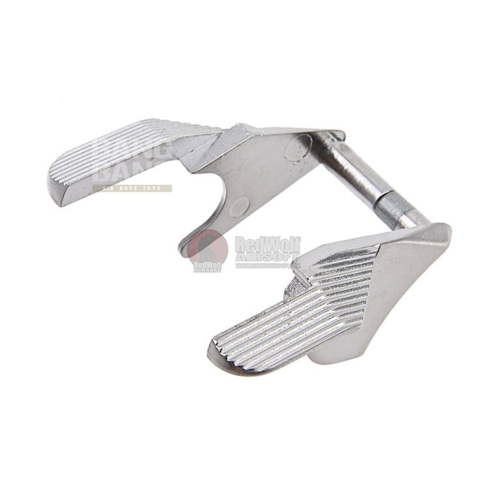 AW Custom HX Ambidextrous Thumb Safety for Tokyo Marui / WE / AW / KJ Hi Capa GBB Series - Silver - Bang Bang Airsoft