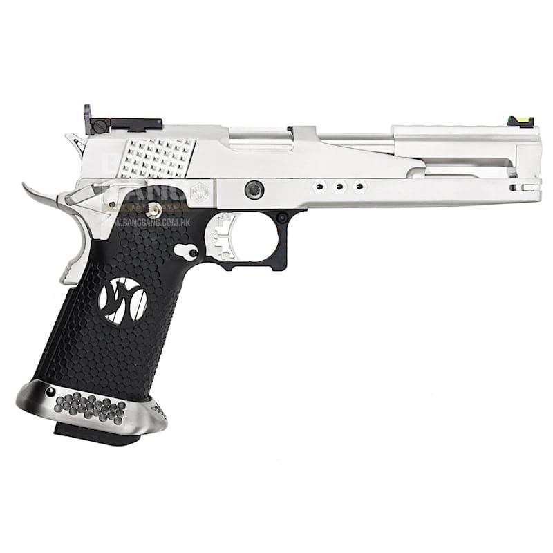 AW Custom HX22 Series Gold Standard IPSC Gas Blowback Pistol - Silver - Bang Bang Airsoft