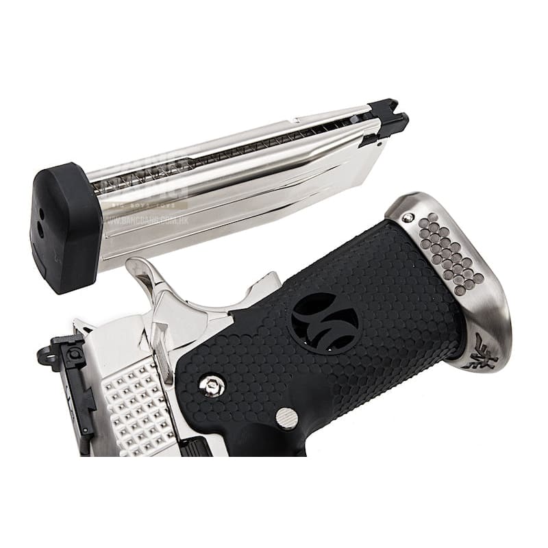 AW Custom HX22 Series Gold Standard IPSC Gas Blowback Pistol - Silver - Bang Bang Airsoft