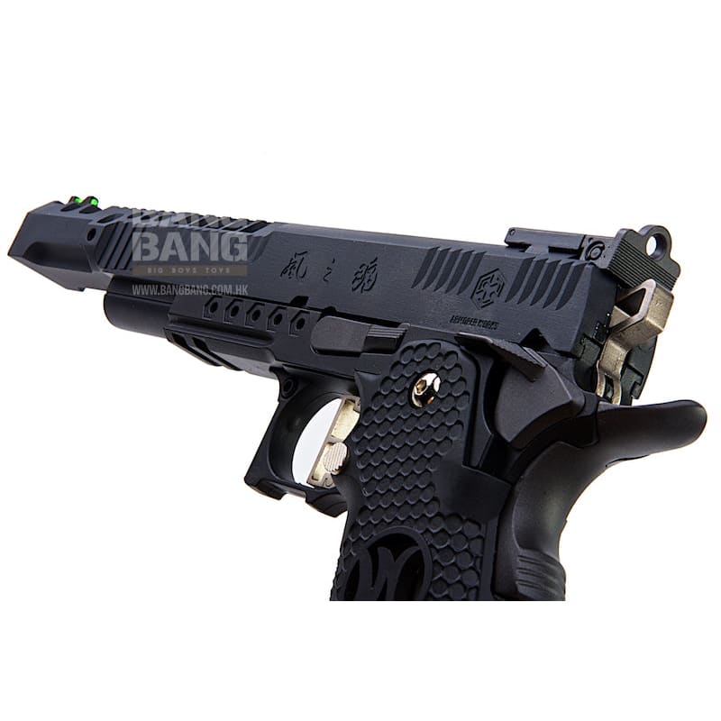 AW Custom HX24 Series 'Wind Velocity' IPSC Gas Blowback Pistol - Black - Bang Bang Airsoft