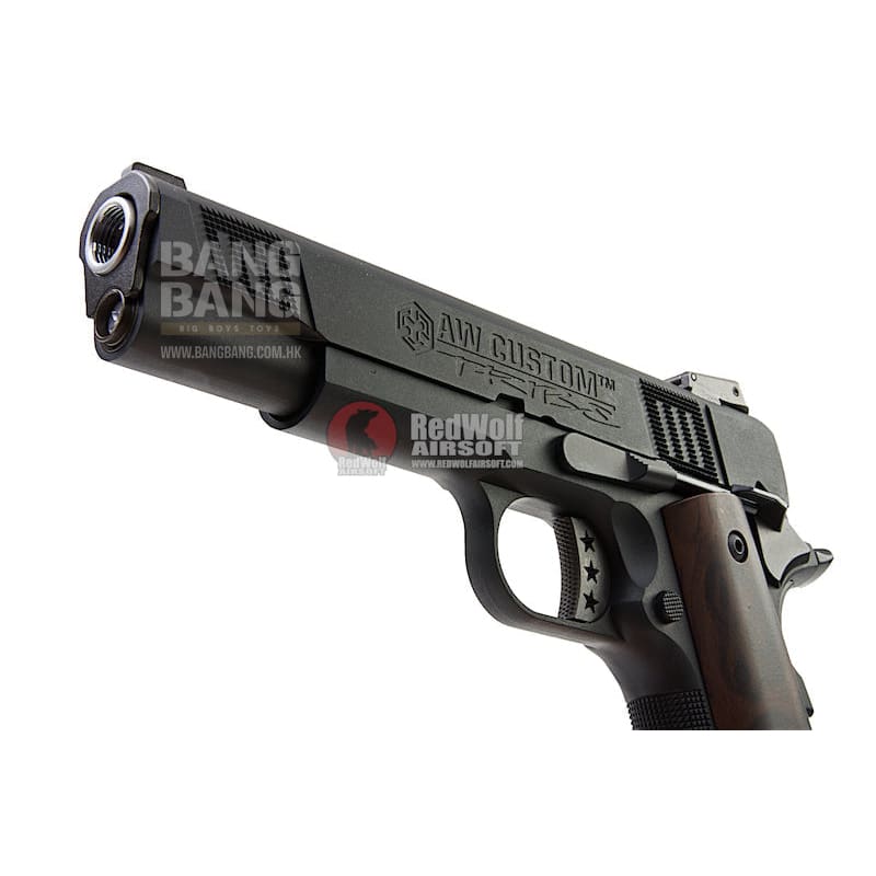 AW Custom Iconic 1911 Gas Blowback Pistol - Black - Bang Bang Airsoft