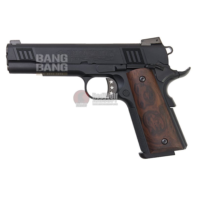 AW Custom Iconic 1911 Gas Blowback Pistol - Black - Bang Bang Airsoft