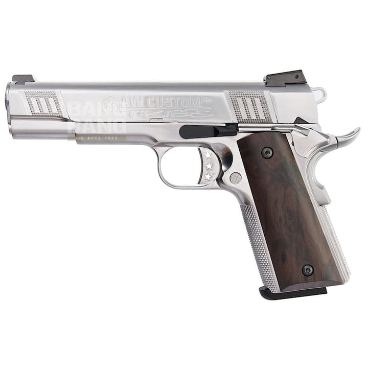 AW Custom Iconic 1911 Gas Blowback Pistol - Silver - Bang Bang Airsoft