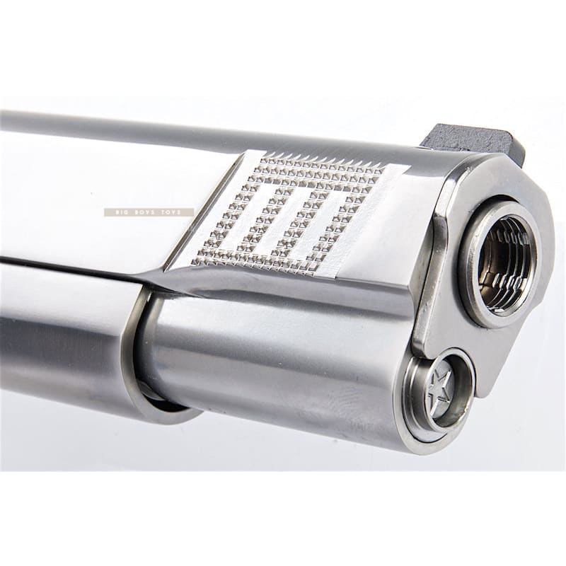 AW Custom Iconic 1911 Gas Blowback Pistol - Silver - Bang Bang Airsoft