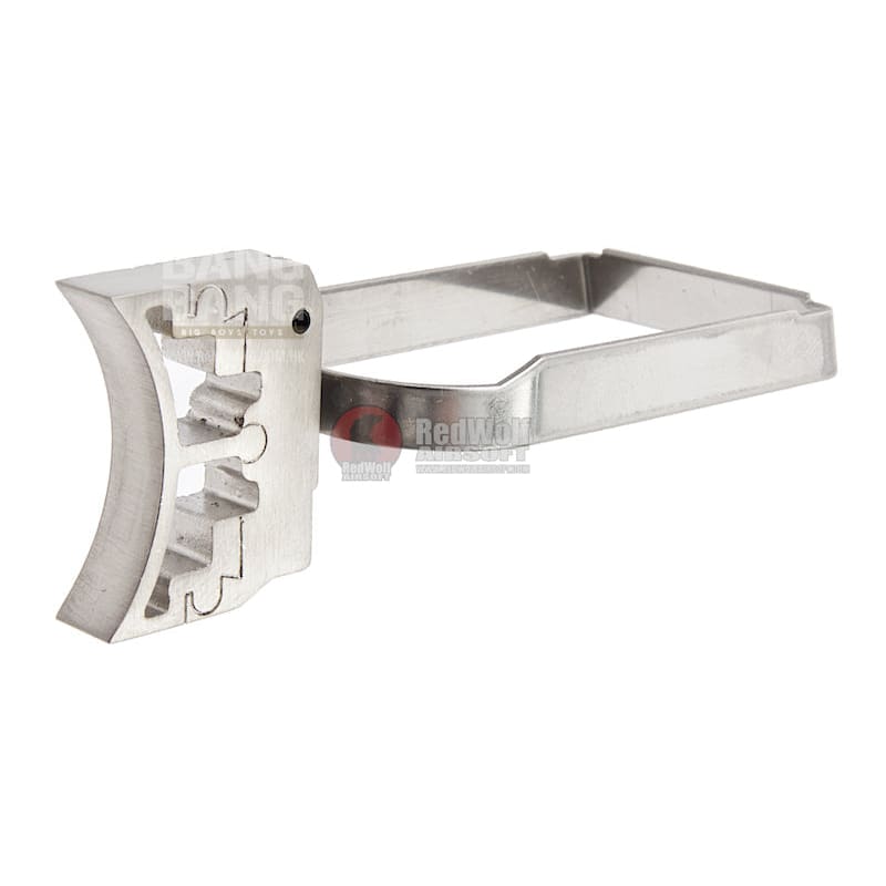 AW Custom Trigger Kit 1 for Tokyo Marui / WE / AW Hi Capa Series - Curved Trigger - Silver - Bang Bang Airsoft