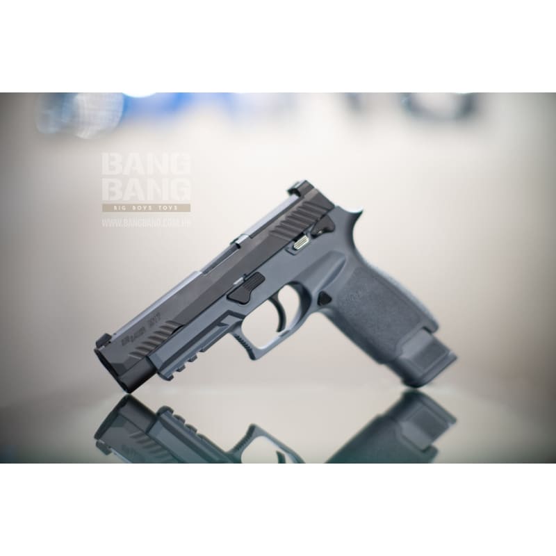 BANG BANG CUSTOM SIG AIR P320 M17 6MM GBB PISTOL (CERAKOTE BLACK SLIDE & Grey Frame)) - Bang Bang Airsoft